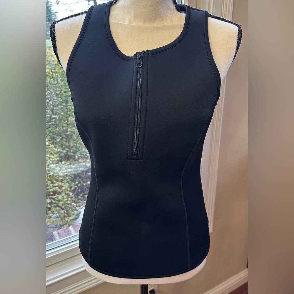 JUNLAN Womens Black Neoprene‎ Sweat Sauna Vest, Size M Medium